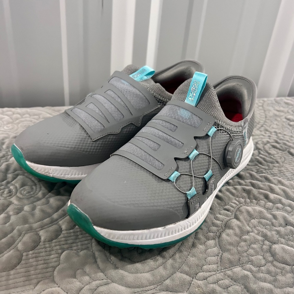 Skechers Go Golf Arch Fit Twist Fit Gray Teal Spikeless Golf Shoes Womens Sz 7
